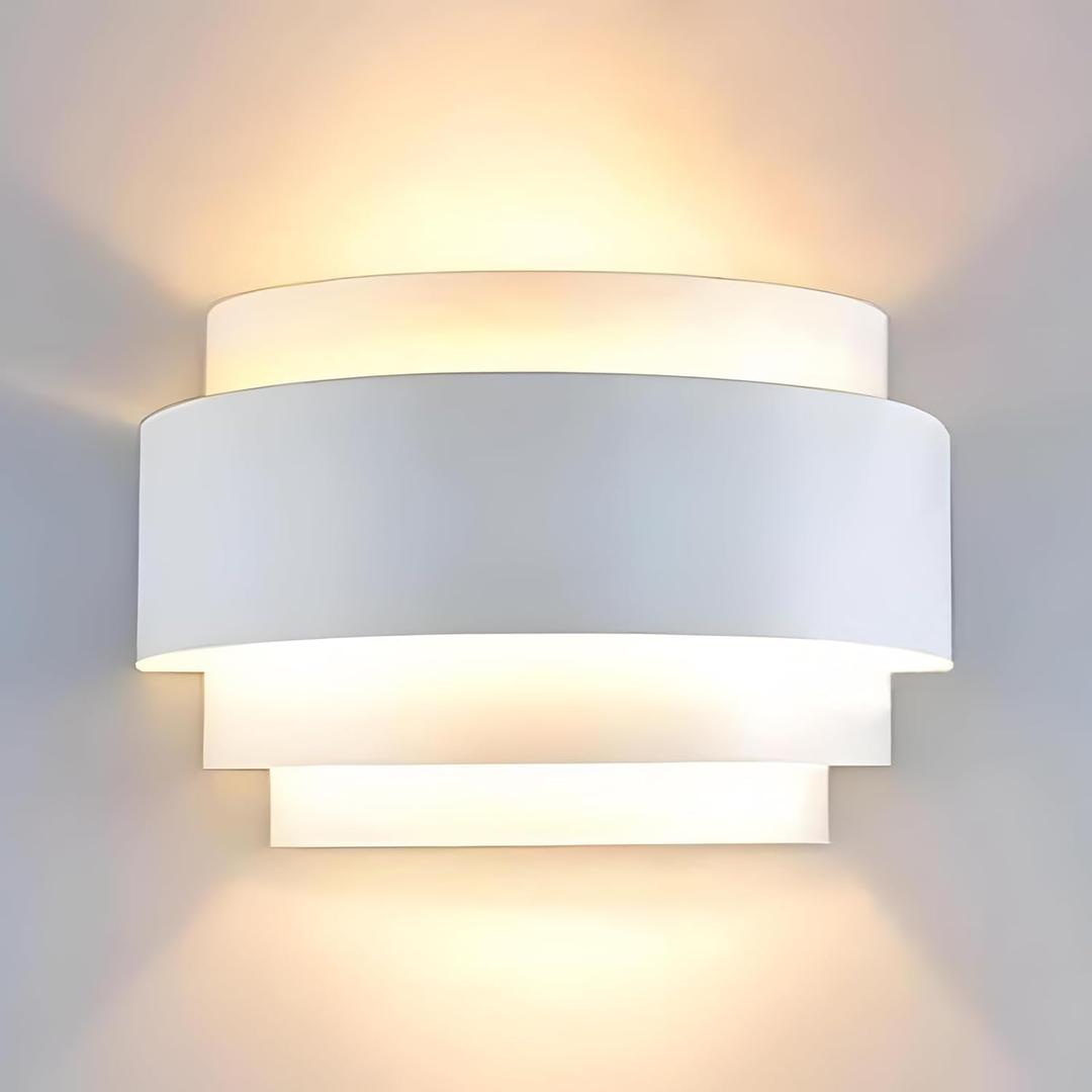 LightInTheBox Modern Wall Sconce Indoor Wall Light Fixture Half Moon Metal Wall Lamp White for Stair Hallway Home Theatre Bedroom (1PCS)