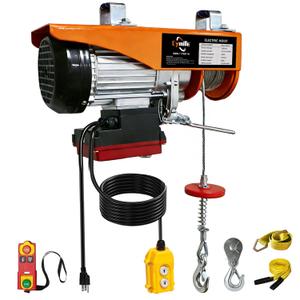 Electric Hoist with Remote Control, 1760 lbs Heavy Duty Electric Winch