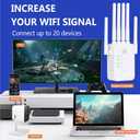 WiFi Extender Signal Booster, 2026 Best WiFi Extender with Ethernet Port, 1200Mbps WiFi Booster Dual Band 5GHz/2.4GHz, Up to 12,880 Sq.ft and Wireless Long Range Amplifier, 1-Tap Setup, White