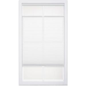 DEZ FURNISHINGS Cordless 1" Light Filtering Top Down Bottom Up Cellular Shade, 70"W x 64"H, White