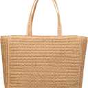 Roxy Women's Beach Tote Bag | Travel | Vacation | Straw | Lightweight | Breathable