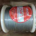 VEVOR Wire Rope, 1/4" 250 ft Zinc Galvanized Carbon Steel Cable with Gloves, 7000 lbs Breaking Strength, 7 x 19 Strands Construction Marine Aircraft Grade for Handrail Stair Decking Fence Outdoors