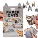 2 x Paper Cats, 50-Sheet DIY Origami Paper Cats, Easy Fold DIY Cat Origami Figures with Pre-Printed Designs, Fun Craft Activity for Desk, Home Decor & Gift for Cat Lovers