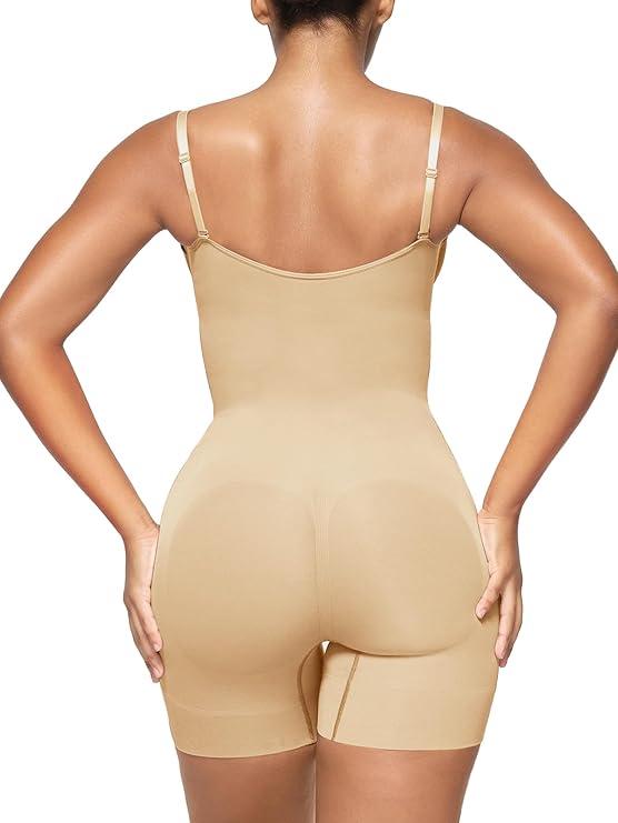SHAPERX Open Bust Shapewear Tummy Control Bodysuits for Women Seamless Compression High Waisted Body Shaper S/M