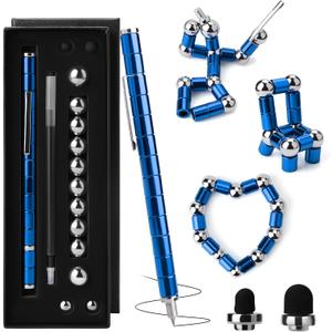 Magnetic Fidget Pen, Fidget Pens for Kids 8-12, Magnet Fidget Pen for Adults, Fidget Pens for Teens for Stocking Stuffers (Blue)