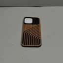 TENDLIN Magnetic Case Compatible with iPhone 14 Pro Max Case Wood Grain with Carbon Fiber Texture Design Leather Hybrid Slim Cover (Compatible with MagSafe) Hairline