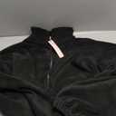 QINSEN Women's Full Zip Fleece Short Jacket Warm Winter Long Sleeve Stand Collar Sherpa Crop Coat (Large, Black)