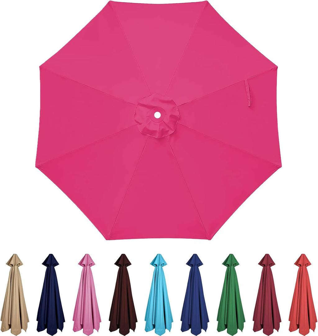 Patio Umbrella 9 ft Replacement Canopy for 8 Ribs-Canopy Only
