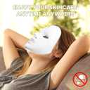 7-1 Colors Red Light Therapy For FaceLED Facial Skin Care Mask,Red Light Mask for Face, LED Facial Mask Light,Salon or Home,White.