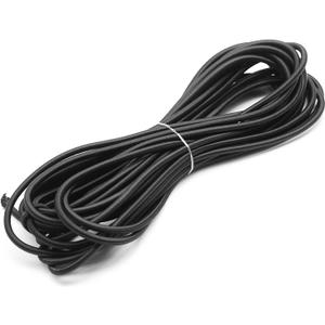Baiann 3/16 Inch Elastic Cord Shock Marine Grade Black 30FT Bungee Stretch for DIY Projects, Tie Downs - UV and Weather Resistant, Long-Lasting Stretch Round Elastic String