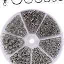 Mr. Pen- Open Jump Rings Set, 1014 pcs, Silver Metal Jump Rings with Lobster Clasps, 6 Assorted Sizes (410 mm), Jewelry Making Findings for DIY Crafts, Bracelets, Necklaces & Keychains