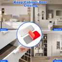5 Pack Magnetic Cabinet Door Catch, Ultra Thin Cabinet Door Magnets, Adhesive Drawer Magnets to Stay Closed, Stainless Steel Cabinet Latch, Easy to Install with Double Sided Tape