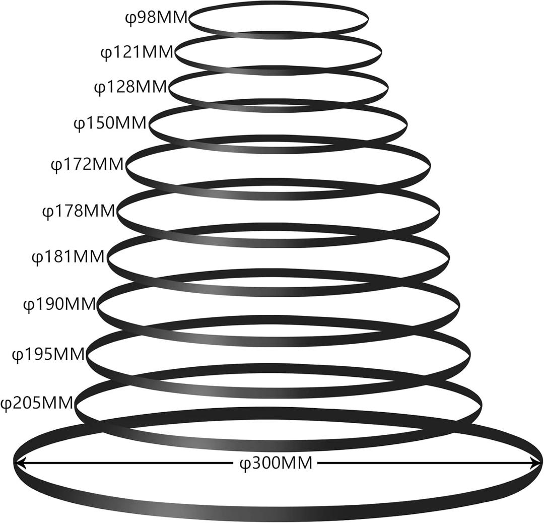 11 Pieces Turntable Belt for Project, Different Specifications Turntable Belt Replacement for Record Player