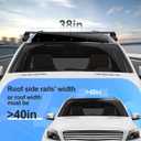 38" Aerodynamic Wind Fairing for Roof Rack, 95% Less Wind Noise, Fits Most Factory Bars, 3 Clamps for Secure Fit, Windshield Fairing for Roof Racks (38in)