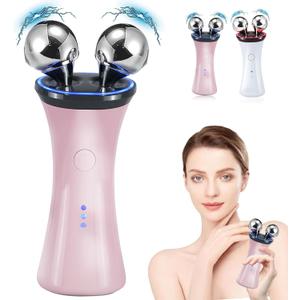 Microcurrent Facial Device, Face Massager Electric Face Lifting, Microcurrent Facial Device for Face and Neck, Best Present for Mother and Companion, Handheld Skin Care Face Toning Device(Pink)
