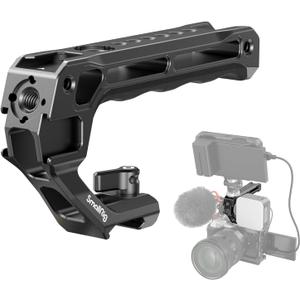 SmallRig Lightweight NATO Top Handle, Quick Release NATO Grip for DSLR Camera Cage, Universal Top Handle with 5 Cold Shoe Adapters (NATO Rail NOT Included) -3766