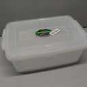 Anbers 16 Quart Clear Latching Storage Containers with Lid, Plastic Storage Box, 2 Packs