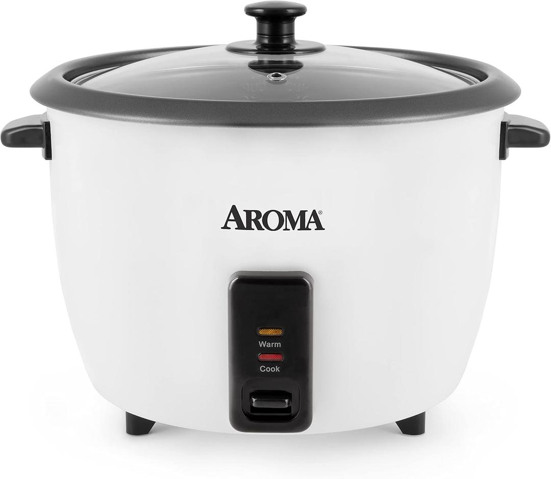 Aroma Housewares 32-Cup (Cooked) (16-Cup UNCOOKED) Pot Style Rice Cooker (ARC-7216NG) , White
