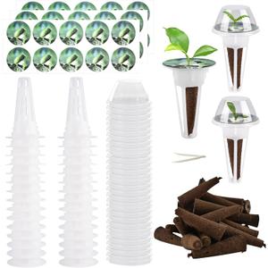121 Pcs Seed Pods Kit, Hydroponics Garden Accessories for Hydroponic Growing System, Grow Anything Kit with 30 Grow Sponges, 30 Grow Baskets, 30 Grow Domes, 30 Pod Labels, 1 tweezer