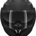SPARK DOT Approved Modular Flip-Up Dual Visor Motorcycle Full Face Helmet for Adults Men & Women (Carbon Fiber, X-Large)