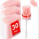 KeFanta Heavy Duty Duster Refills Kit for Swiffer Duster, 4X Microfiber Multi Surface Dusters for Cleaning with 3 ft Extended Handle, 1 Short Handle, 30 Refills (Pink)