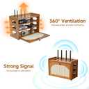 Router Box Hider WiFi Router Box Hider 3-Tier Adjustable Router Box Hider Decorative Internet WiFi Router Storage Cabinet 15.8" x 8.7" x 10.3"