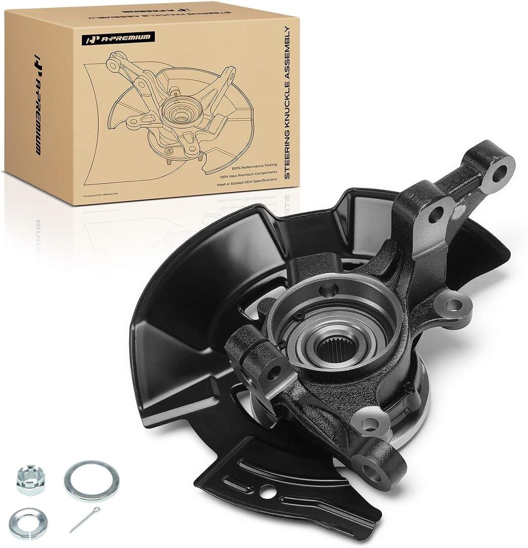 A-Premium Front Right Steering Knuckle & Wheel Bearing Hub Assembly Compatible with Hyundai Sonata 2011 2012 2013, L4 2.4L, Without Sport Suspension, Passenger Side
