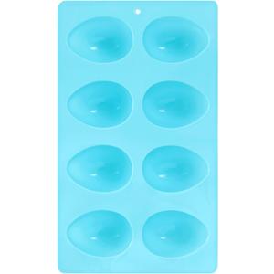 1PC 8-Cavity Easter Egg Shape Silicone Molds, Baking Supplies for DIY Cake Decoration, Chocolate, Candy, Jello, Pastry, Muffin, Bread (Blue)