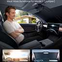 REEVAA Upgraded for Tesla New Model Y 2016-2026 (Juniper) Windshield Sunshade [Tailored Fit, 99% Sun Protection] Foldable Sun Shade Car Accessories with Storage Bag