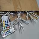 Tuanse 4 Pcs 16 x 13 inch Christmas Snowflake Light Large Christmas Silhouette Window Lights with Remote Control LED Lighted Snowflake Decoration Xmas Silhouette for Tree Outdoor Wall (White)