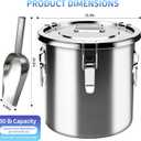 50 lb Stainless Steel Dog Food Storage Container, Airtight Metal Pet Food Storage Bin with Lid and Scoop, Large Dog Food Container for Dry Food, Keep Fresh, Easy to Clean