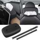 Silicone Tissue Holder for Tesla Model Y Juniper 2026 Accessories Car Tissue Box with Elastic Band for 2017-2026 Tesla Model 3 S X All SUVs or Trucks (Soft Black)