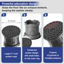 4Pcs Anti Vibration Pads for Washing Machine, Adjustable Height Stops Washer Dryer Moving, Prevents Noise, Vibration Transfer, Antivibration Stabilizer Support Feet with Suction Cup Bottom (Grey)