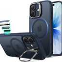 ESR for iPhone 17 Pro Max Case with Stand, Camera Control Cover Compatible with MagSafe, Military-Grade Drop Protection Magnetic Phone Case, Scratch-Resistant Back Cover,Frosted Blue