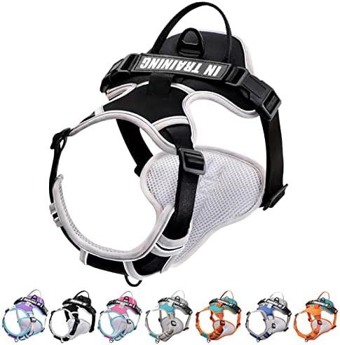 WENDISI No Pull Dog Harness, Reflective Dog Vest Harness with Front & Back 2 Leash Clips, Oxford Pet Harness Adjustable Soft Padded Dog Vest with Easy Control Handle for Small Medium Large Dogs