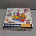 Peg Board Toy set 73Pcs DIY Building Stacking Toys for Kids 3-6 Years Old,STEM Educational Kids Toy for Brain Development,Montessori Sensory Toys,Upgrade Various Foam Board Plastic Lacing String Game