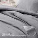 Bedsure Grey King Size Comforter Set, Soft Cationic Dyed Bed Set 3 Pcs