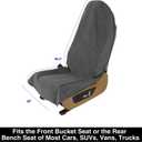 VSHIELD Waterproof Towel Car Seat Cover, Sweatproof Non-Slip Seat Protector, Universal Fit for Front Bucket or Rear Bench Seat of Cars, SUVs, Vans, Trucks, Compatible with Airbags and Armrests
