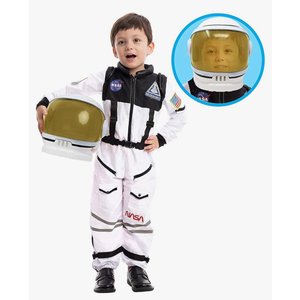 Spooktacular Creations Astronaut Costume with Helmet, Space Suit for Toddler, Kids Astronaut Halloween Costume for Cosplay S