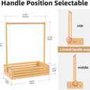 Baby Clothing Rack for Toddler, Pets Clothes Rack with Storage Box & Adjustable Hanging Rod for Dogs/Cats, Baby Shower Clothes Closet Rack with Handle for Nursery Room (Natural, Baby)