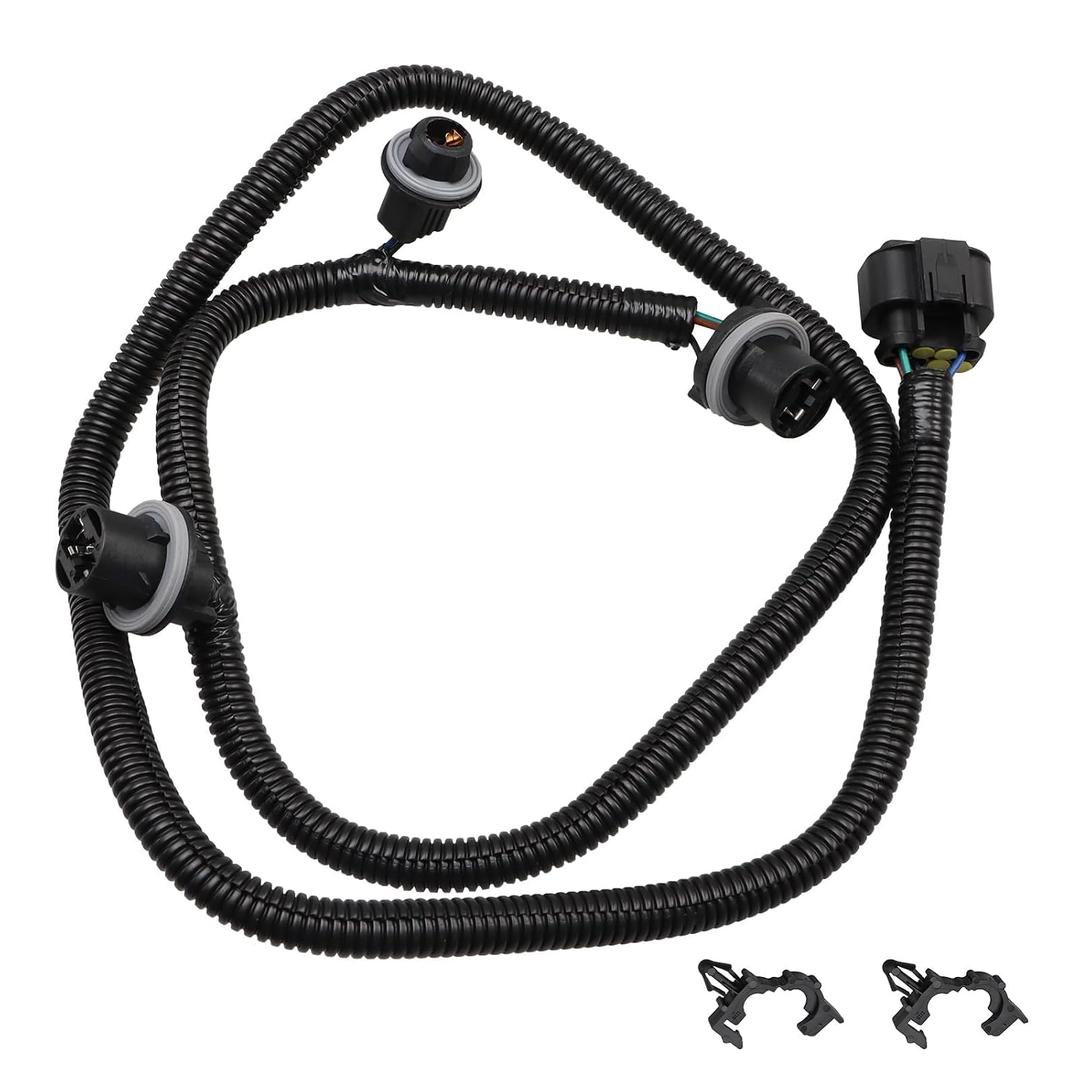 Rear Tail Lamp Wiring Harness Driver Side Compatible with Chevrolet Silverado 1500 2014 2015, 2500 3500 HD 2015, GMC Sierra 3500 HD 2015 Replace # 23141278 (Fits 3 Bulb Sockets Only)