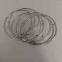 Zonon 6 Pack 6 Inch Metal Rings Wrench Organizer Easy to Open and Close Heavy Duty for Bib Vests Craft Index Card Dream Catcher Key