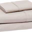 Amazon Basics Lightweight Super Soft Easy Care Wrinkle-Free Breathable Brushed Microfiber 3-Piece Bed Sheet Set with 14-Inch Deep Pockets, Twin, Taupe, Solid
