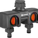 Gardena (08195-80 Two Way Garden Hose Splitter Garden Hose Valve 2 Port