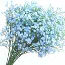 YJPPHDG Babys Breath Artificial Flowers, 12 Pcs Fake Babys Breath Real Touch Flowers Wedding Party Home Garden Decoration - Artificial for Decoration (Blue)