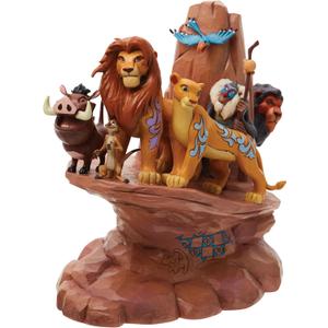 Enesco Disney Traditions Collection by Jim Shore The Lion King Carved in Stone Pride Rock Figurine- Resin Hand Crafted Painted Collectible Disney Figurines Decorative Home Decor Statue, 9 Inch