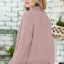 Dokotoo Women's 2026 Fashion Casual Open Front Long Sleeve Chunky Knit Cardigans Sweaters Outerwear Coats (Pink, L)