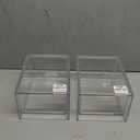 STORi Audrey Stackable Clear Bin Plastic Organizer Drawers | 2 Piece Set | Organize Cosmetics and Beauty Supplies on a Vanity | Made in USA (4.5" Tall)