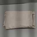 YISURE No Hook Shower Curtain Linen Style, Beige Heavy Duty Cloth Shower Curtain for Bathroom No Hooks, Machine Washable, 72x72