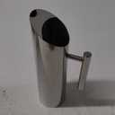 Hiceeden Stainless Steel Water Pitcher, 53oz/1.5L Modern Metal Pitcher with Ice Guard, Silver Carafe Drink Pitcher with Handle, Beverage Container for Iced/Hot Tea, Juice, Coffee, Milk